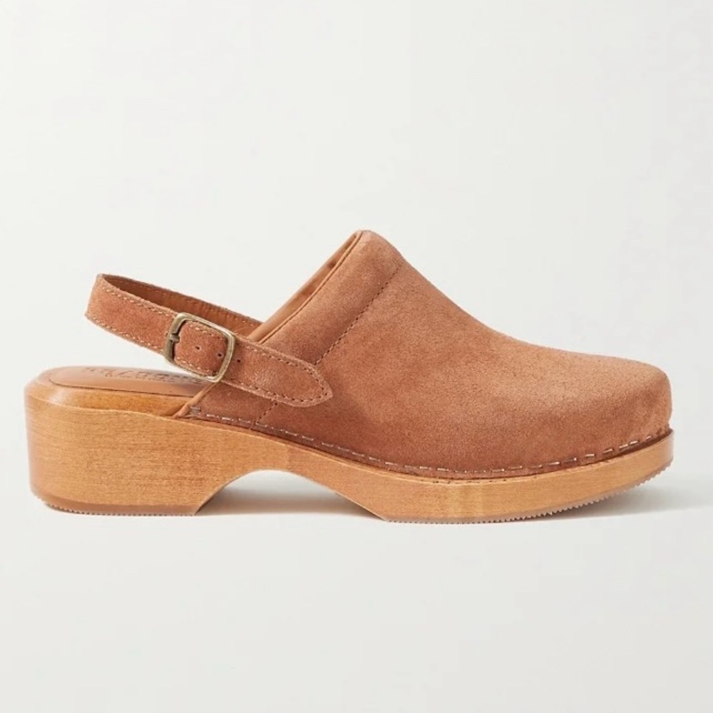 NWOT RE/DONE 70s Suede Platform Clogs Size 37 EU (6.5 US) Made in Italy - Picture 4 of 12